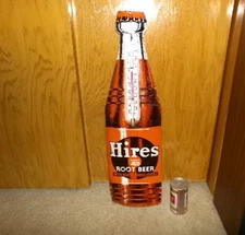 1950's HIRES ROOT BEER bottle shaped THERMOMETER (BN-16)
