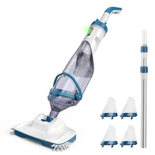 Pool Vacuum for Above Ground Pools, 2025 Upgraded 13.4" Wide Head & Telescopi...