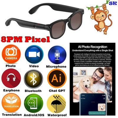 AI Glasses Smart glasses for drivers,anti-blue light Bluetooth sunglasses Popula