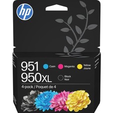 4-PACK HP GENUINE 950XL BLACK  951 COLOR INK OFFICEJET PRO 8610 SEALED . Exp 27