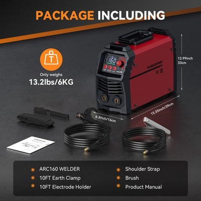 ARCCAPTAIN ARC160 Dual Voltage Welder Portable 160A Inverter for Stick Lift TIG