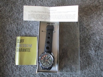 NOS LUCERNE SWISS WINDING DIVE WATCH w/ORIG ACIER TROPIC SPORT BAND-PARTS/REPAIR