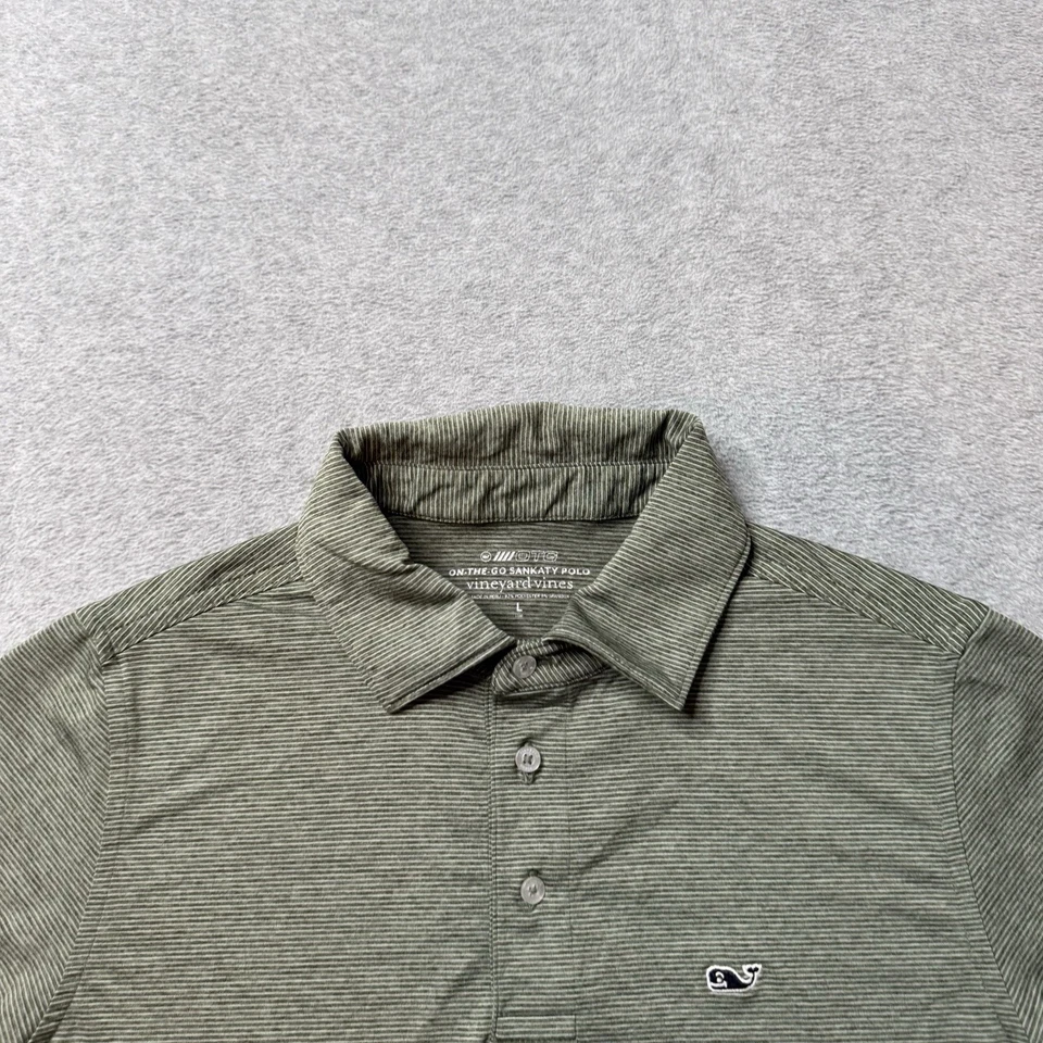 Vineyard Vines On The Go Sankaty Polo Shirt Boys Large Green Athleisure Golf - Image 4 of 4