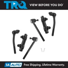 TRQ Front Inner & Outer Tie Rods with Adjusting Sleeves 6 Piece Steering Kit New