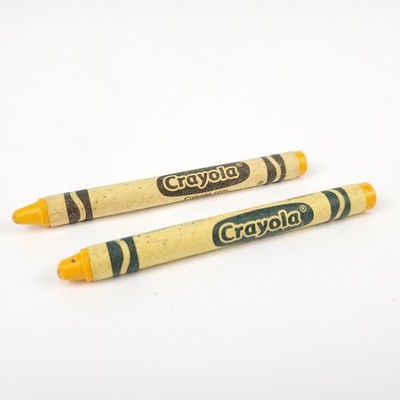 Crayola Yellow Crayons Dandelion Vintage Set of 2
