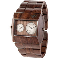 Nuovo orologio WeWood uomo 48mm marrone palissandro giove due quadranti con batteria nuova 7"