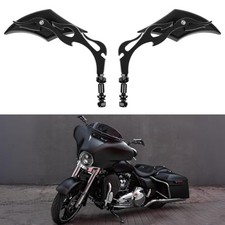 Motorcycle Handlebar Mirrors 10mm 8mm Universal Motorcycle Rear View Black