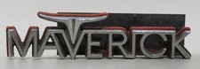 1970s Ford Maverick Oem Metal Emblem Name Plate Badge With Red Accent