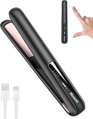 Cordless Flat Iron Portable Mini Hair Straightener Travel Bangs Rechargeable