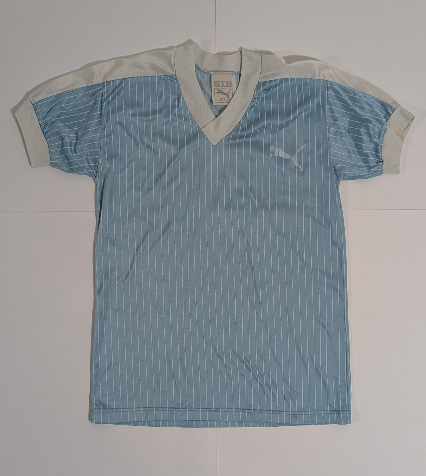 Puma Vintage 70s Soccer Jersey Blue Size XS / Youth XL Made In France