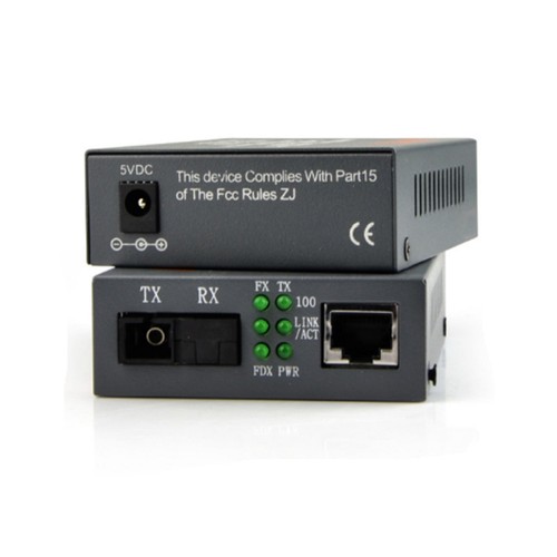 25km HTB-3100 One Fiber SC Port External Power Supply Optical Media Converter s - Afbeelding 7 van 12