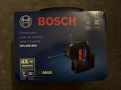 Bosch GPL100-30G Green-Beam Three-Point Self-Leveling Alignment Laser, New