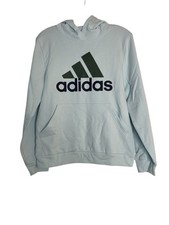Adidas Girls Sweatshirt XL 18/20 Blue Logo Spellout Lettering Logo Pullover