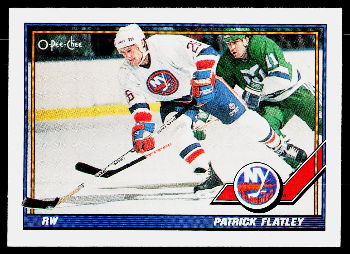 1991-92 O-Pee-Chee Patrick Flatley #343 New York Islanders