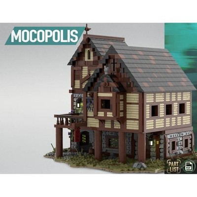 MOC-76694 Medieval Tavern House with Interior Modular Building 3130 Pcs