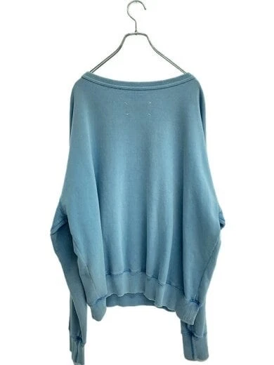 Felpa girocollo Maison Margiela 23SS Linea spalle scoperte S50GU0207 L BLU 