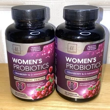 Lot of 2 ~ Hello Lovely! ~ Women's Probiotics ~ Cranberry & D-Mannose ~ 120 Caps