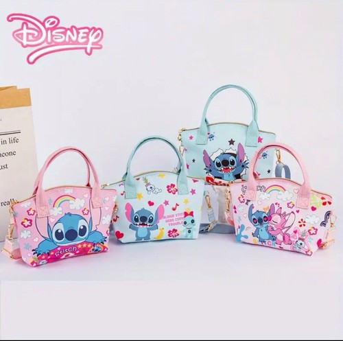 NEW DISNEY STITCH & SCRUMP ADJUSTABLE MINI FAUX LEATHER HAND BAG “RAINBOW” BLUE - Picture 6 of 6