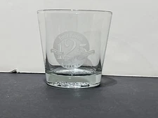 Four Roses Etched 125th Anniversary Bourbon Whiskey Glass - Embossed Rose