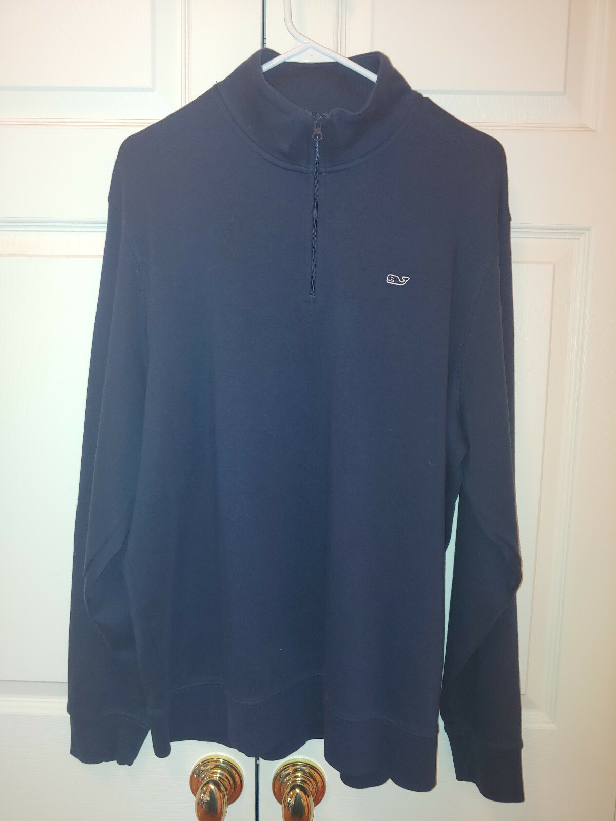Men Vineyard Vines Solid Navy Blue Pullover Shirt… - image 1