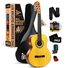 Pyle  36’’ Acoustic Classic Guitar Beginner For Students And Adults (yellow)