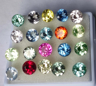 7 mm Natural 100 Pcs Natural Mix Sapphire Round Lot GIE Certified Loose Gemstone