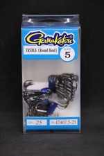 25 Pack Gamakatsu 47407.5-25 Round Bend Ns Black Treble Hooks - Size 5 25 Pack Gamakatsu 47407.5-25 Round Bend Ns Black Treble Hooks - Size 5