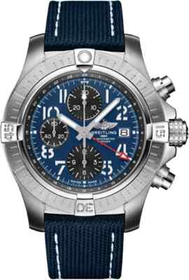 Breitling Avenger Chronograph GMT New Blue Strap Swiss Made Watch A24315101C1X1