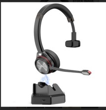 Bluetooth Wireless Headset with Microphone for PC - On-Ear Headphones for Work