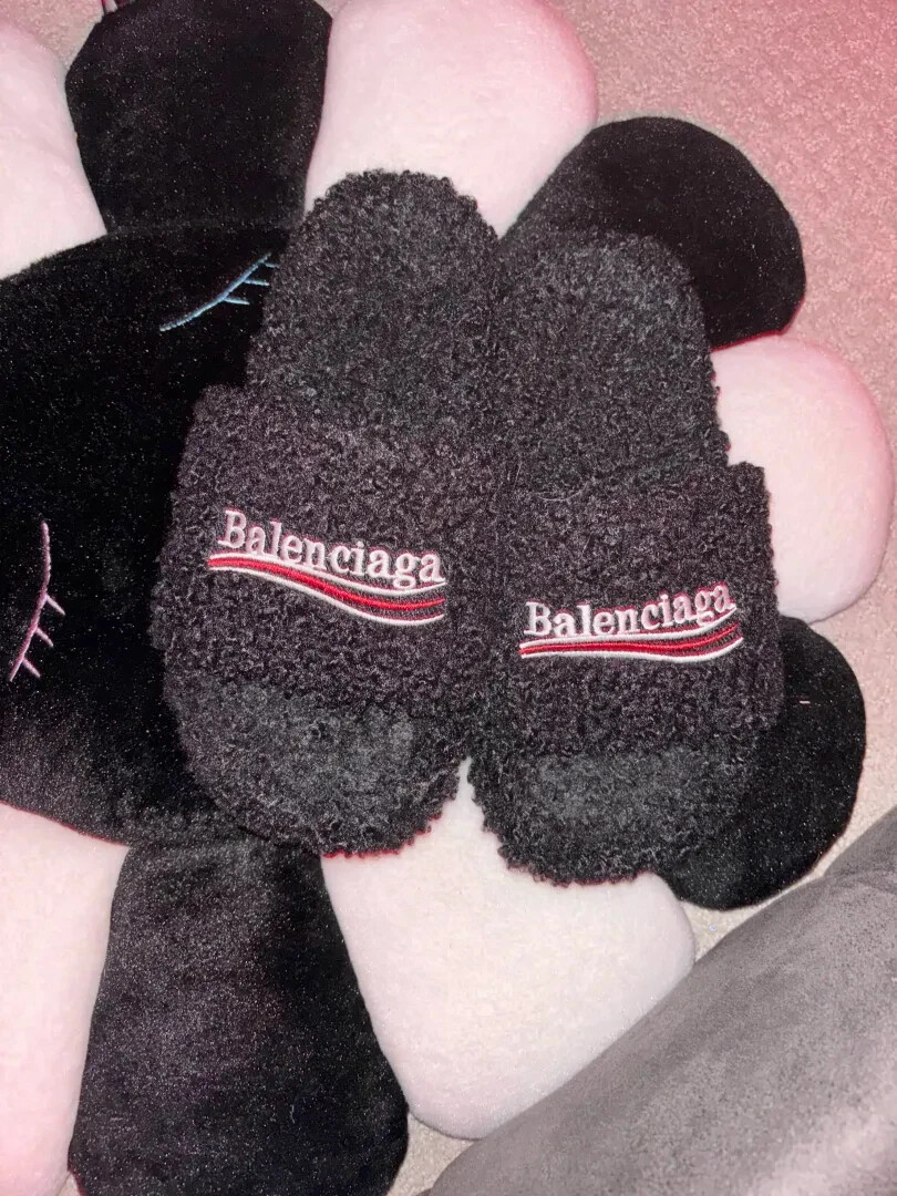 balenciaga fur slides, Women Luxury Slippers, brand Name Slides | eBay