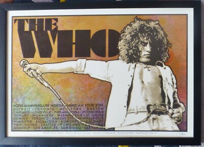 Chuck Sperry Roger Daltrey The Who Handsigniert Gerahmt Rock Konzert Poster