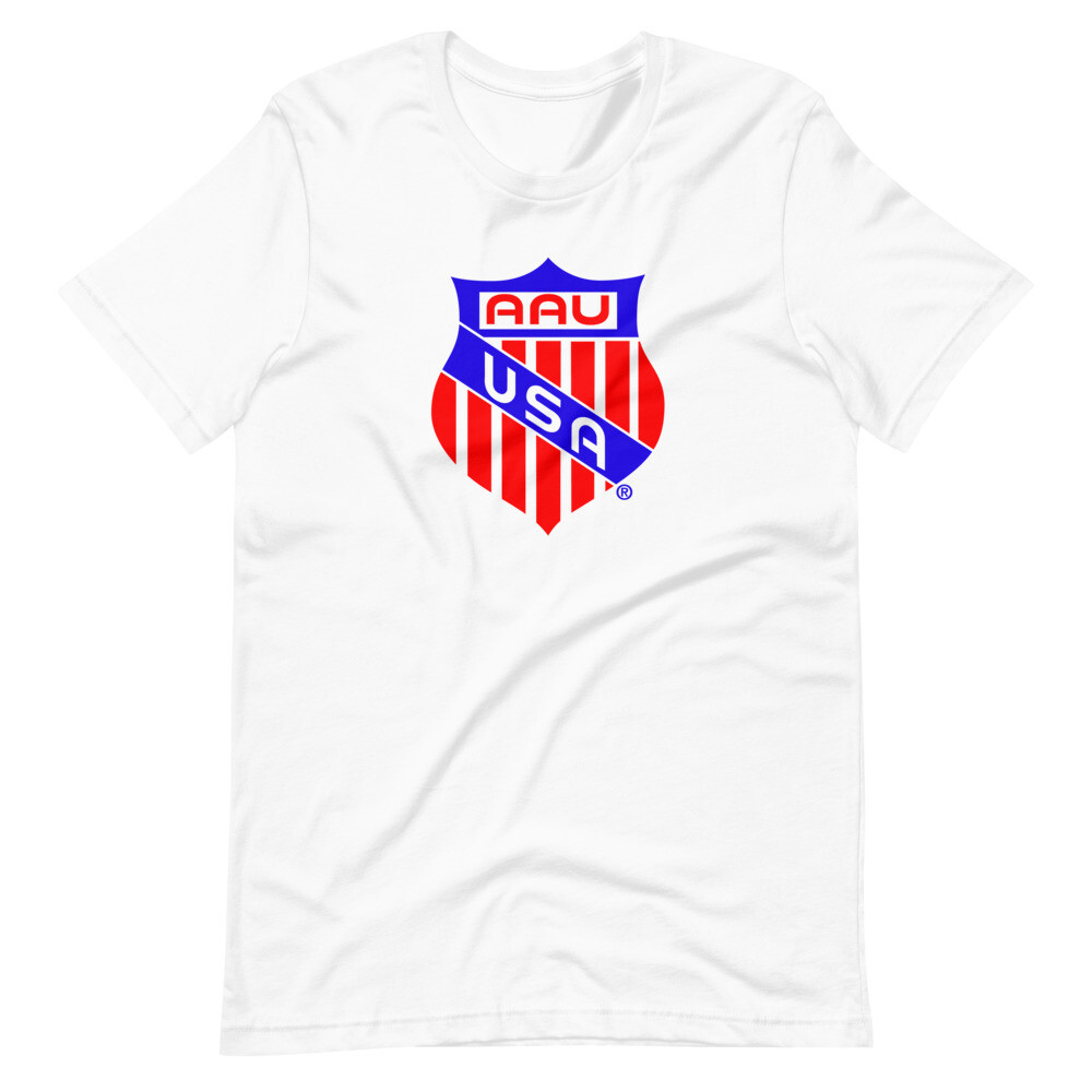 AAU Sports Basketball White Tee Short-Sleeve Unisex T-Shirt