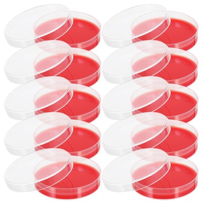 10pcs Portable Malt Extract Agar Plates Experiment Petri Dishes