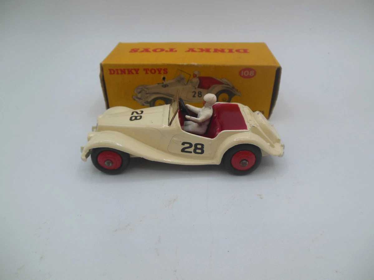 Dinky toys 108 MG Midget in white RN 28 Original Superb VN Mint
