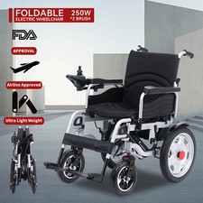 500W Electric Wheelchair Folding All Terrain Heavy Duty Portable Wheelchair nemA