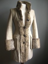 Karen Millen Princess Coat 6 Faux Fur Russian Military Penny Lane Trench Long