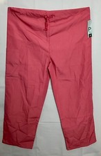 ADAR MEDICAL UNIFORMS UNISEX DRAWSTRING WORK SCRUBS PANTS PINK SIZE L