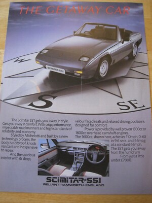 SCIMITAR SS1 RELIANT TAMWORTH ENGLAND POSTER WERBUNG FERTIGER RAHMEN A4 GRÖSSE DATEI N
