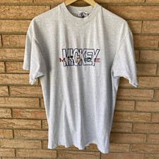 90s Disney Mickey Mouse  Co Embroidered Spell Out Single Stitch T-Shirt Large
