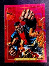 2024 UD Marvel Masterpieces 92 Platinum #17 CAGE PINK LASERS #d 082/992