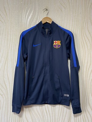 BARCELONA TRAINING FOOTBALL SOCCER TRACK TOP JACKET NIKE sz S MEN