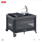 Pamo Babe Nursery Portable Playard and Bassinet w/ changing table Gray