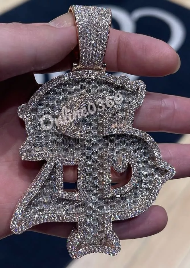 Baguette letter pendant top