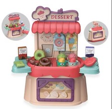 kids pretend play donut bakery shop play toys with handcarry storage, kid toys