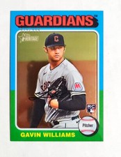 Gavin Williams 2024 Topps Hertiage #489 Rookie CHROME 925/999 Guardians 1975 z30