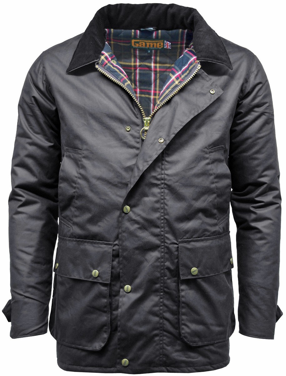 GAME Barker Antique Wax Jacket Black