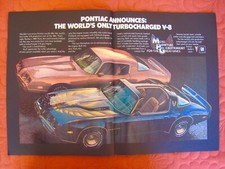 1980 Pontiac Firebird Trans Am Formula Turbo V8 - Orig Print Car Ad Ex Cond