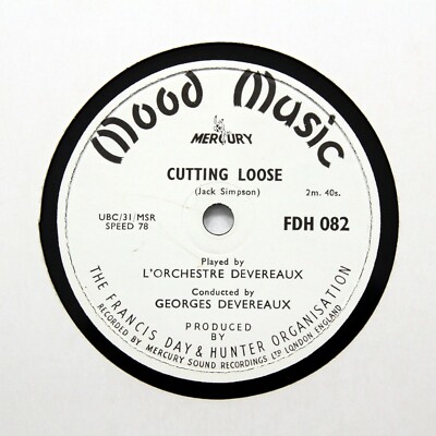 L'ORCHESTRE DEVEREAUX ''Cutting Loose'' (E+) MOOD MUSIC FDH-082 [78 RPM]