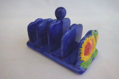 Rayware Blue & Sunflower China Toast Rack – 4 Slices - Good Cond | eBay UK