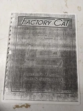 FACTORY CAT OPERATOR SERVICE PARTS LIST MAINTENANCE BOOK DIAGRAMS MODEL 48
